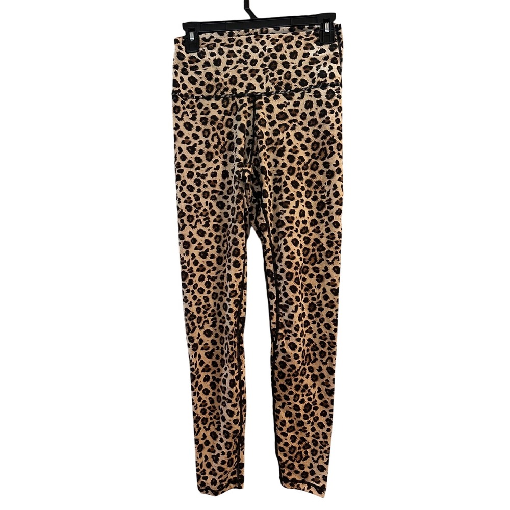 Colorfulkoala Womens Leopard Print High Waisted Yoga Leggings Brown Tan Size M